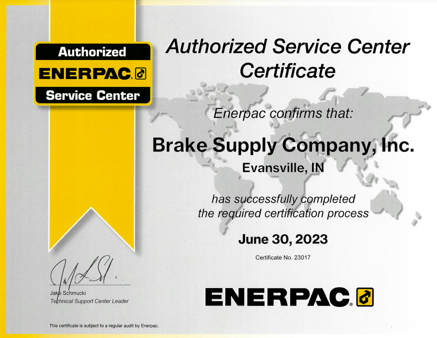 Enerpac Authorized Service Center Brake Supply Heavy Equipment